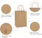 Gift Bags 100Pcs 5.25x3x8 Small Kraft Paper Gift Bags with Handles Bulk, Brown Paper Sacks for Small Business, Retail, Merchandise, Wedding Birthday Party Favor